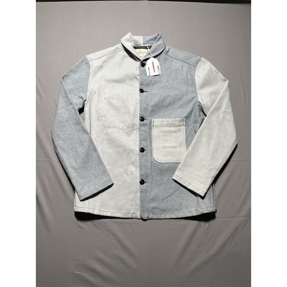 Imperfects Jacket‎ Mens Shepards Denim Button Up Patchwork Chore Coat Shacket S